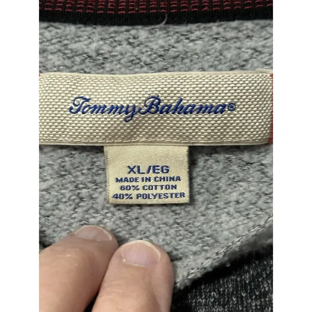 Tommy Bahama Men's Light Weight Sweater Gray Long Sleeve  Size‎ XL